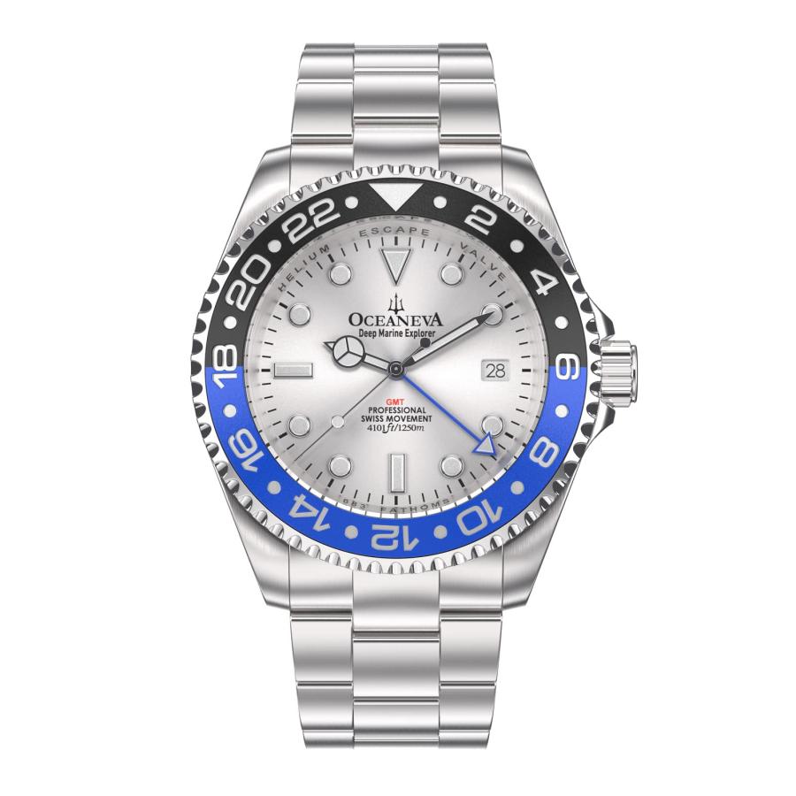 並行輸入品】Oceaneva〓 Men's GMT Deep Marine Explorer 1250M Pro