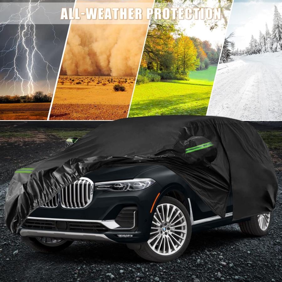 防水カーカバー BMW X7 2019 2023 2024 210T 6層 全天候型 車用カバー ファスナードア付き 雪/雨/埃/ 並行輸入品｜best-style｜04