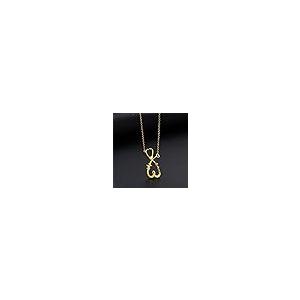 【並行輸入品】Aihpos Name Necklace Stethoscope Pendant Necklace for Women Yellの画像