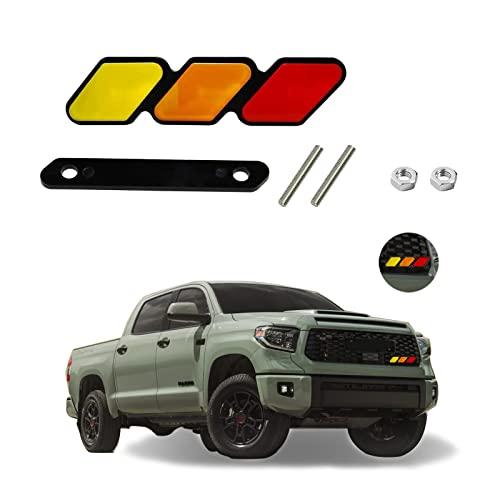【並行輸入品】Zbosrma 3色 グリルバッジ エンブレム 車 トラック 装飾 カーアクセサリー (スクエア レッド) Zbosrma Triの画像