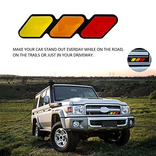 【並行輸入品】Zbosrma 3色 グリルバッジ エンブレム 車 トラック 装飾 カーアクセサリー (スクエア レッド) Zbosrma Triの画像
