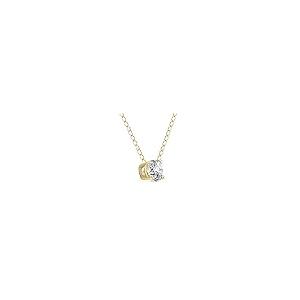 【並行輸入品】SZUL 1/3 Carat Floating Round Diamond Solitaire Necklace in 14K_5