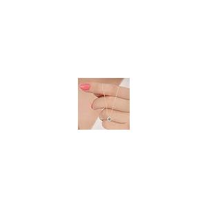 【並行輸入品】SZUL 1/3 Carat Floating Round Diamond Solitaire Necklace in 14K_8