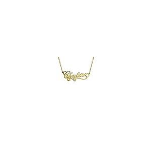 【並行輸入品】FENCCI 10K/14K/18K Solid Gold Personalized Name Necklace for Womの画像