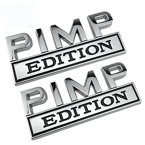 【並行輸入品】2 Pack 3D Metal Pimp Edition Emblem Car Side Rear Front Hood Truの画像