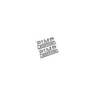 【並行輸入品】2 Pack 3D Metal Pimp Edition Emblem Car Side Rear Front Hood Truの画像