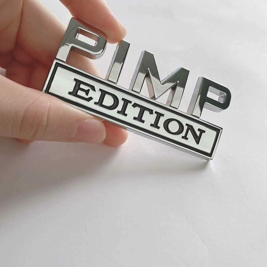 【並行輸入品】2 Pack 3D Metal Pimp Edition Emblem Car Side Rear Front Hood Truの画像