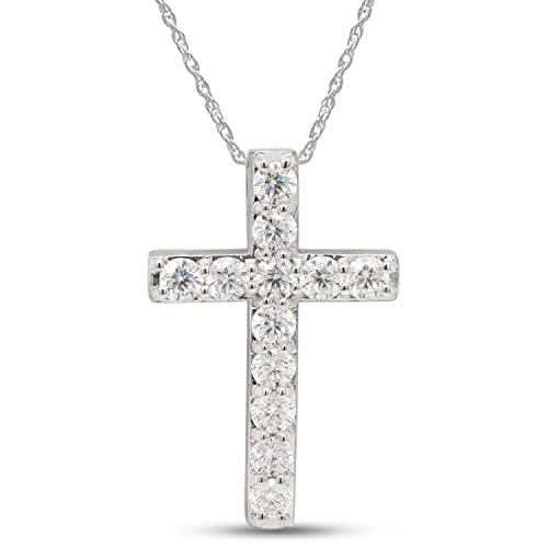 【並行輸入品】SAVEARTH DIAMONDS 1 1/10 ct.t.w Round Cut Lab Created Moissaniteの画像