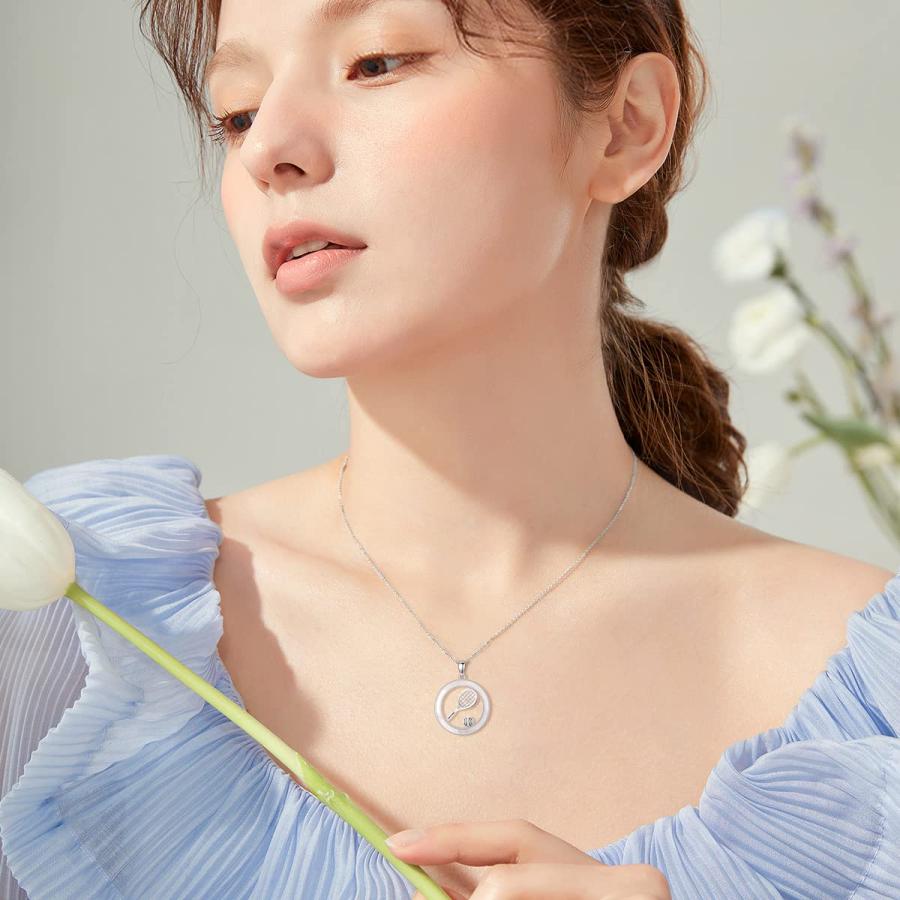 並行輸入品】テニスラケットペンダントネックレス 925スターリング