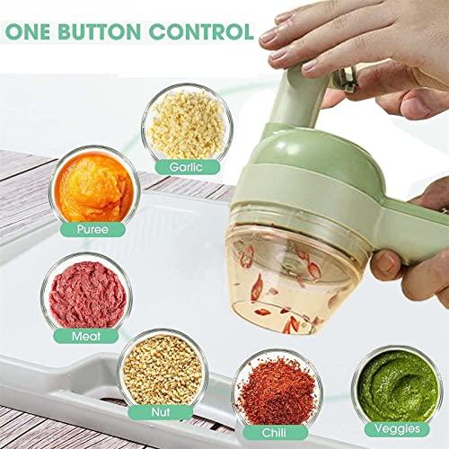 【並行輸入品】Juego de cortador de verduras el〓ctrico de mano 4 en 1, electricの画像