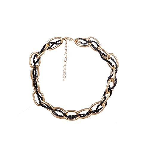 【並行輸入品】Beaded Choker Necklaces for Women Girls Trendy Chain Necklace Se_1