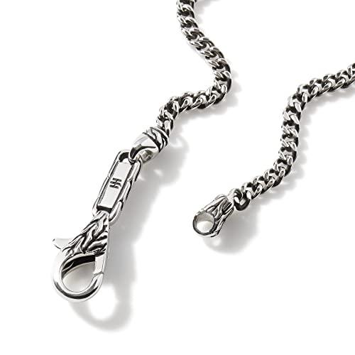【並行輸入品】Classic Chain Silver 2.1mm Curb Chain Necklace (26, Silver)の画像