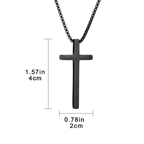 【並行輸入品】十字架ネックレス メンズ ステンレススチール ペンダント チェーン 信仰ジュエリー ギフト 男性 女性 男の子 女の子， ステンレ_4