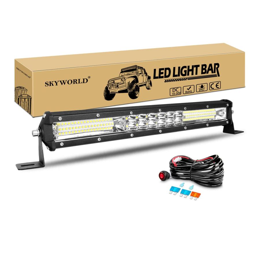 並行輸入品】SKYWORLD LED 作業灯 薄型 144W 15インチ LEDライトバー