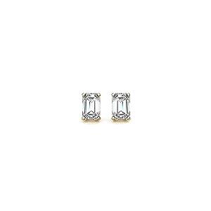【並行輸入品】Handmade 10K 14K 18K Solid Yellow Gold Earring, 4 TCW Emerald Cuの画像
