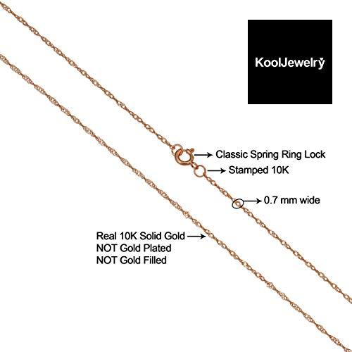 【並行輸入品】10K ローズゴールド シンガポールチェーンネックレス レディース (0.7mm 1mm 1.4mm 1.7mm 幅 サイズ_4