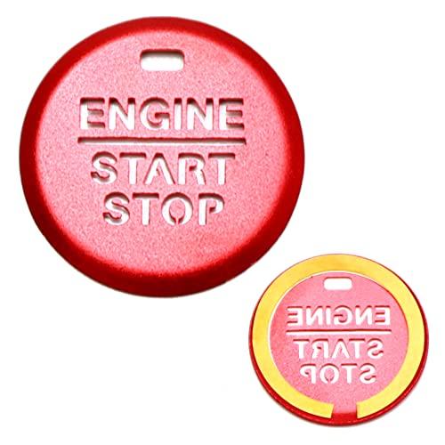 【並行輸入品】iJDMTOY Sports Red Aluminum Keyless Engine Push Start Button Decの画像