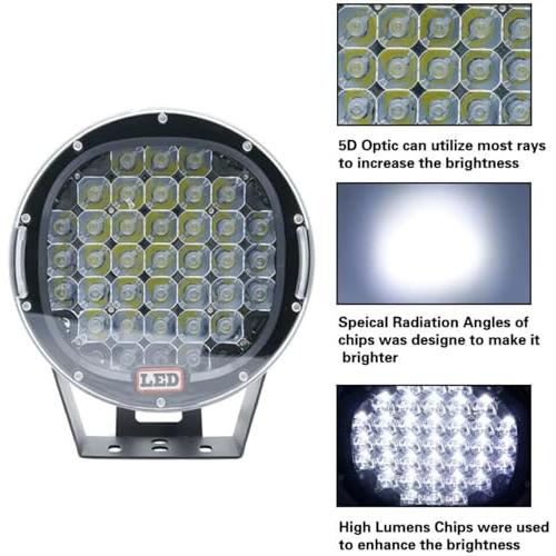 【並行輸入品】GYSPIRIT 9'' inch 225W Round LED Work Light Spot Driving Lamp He_7
