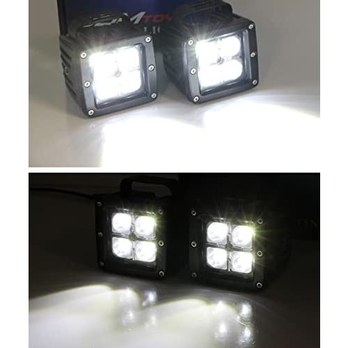 【並行輸入品】iJDMTOY Hood Mount LED A Pillar Pod Light Kit Compatible with 20の画像
