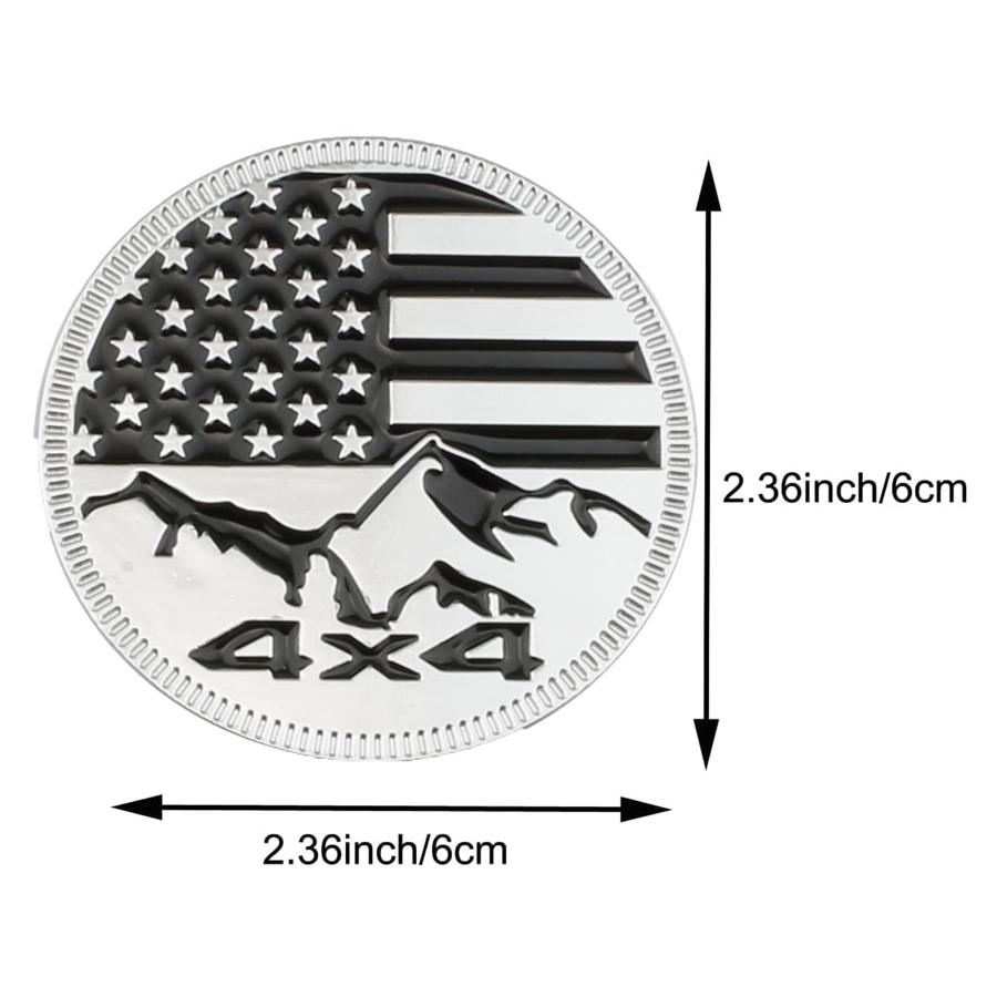 【並行輸入品】NEUZIK for Jeep Emblem Mountain Rated 4 x 4 Emblem Car Emblem Meの画像