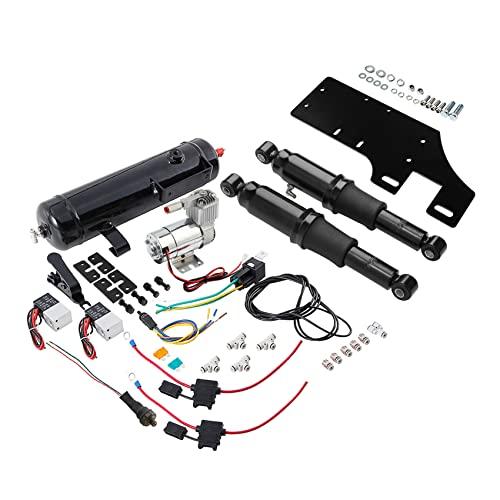 【並行輸入品】XMT MOTO リアエアライドサスペンション エアタンク付き ハーレーダビッドソン ツーリング エレクトラ ストリートツアー グの画像