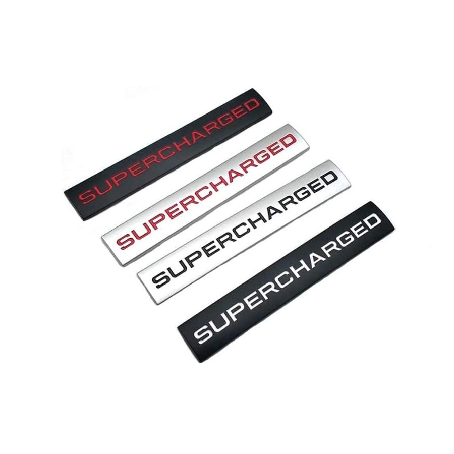 【並行輸入品】2Pcs 3D Raised Supercharged Logo Car Emblem Premium Auto Badge Rの画像