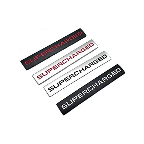 【並行輸入品】2Pcs 3D Raised Supercharged Logo Car Emblem Premium Auto Badge Rの画像