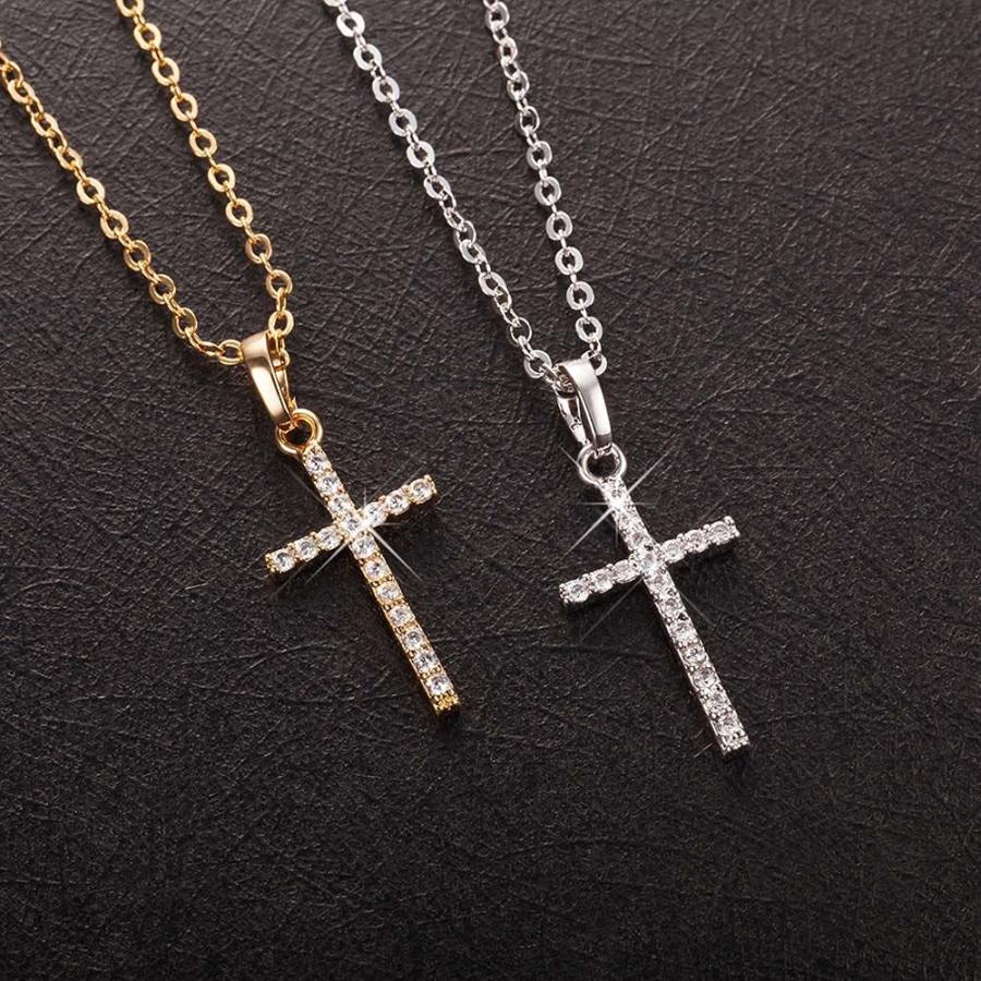 【並行輸入品】Necklaces， Cross Necklaces， Minimalism Choker， Shiny Necklaces，_6