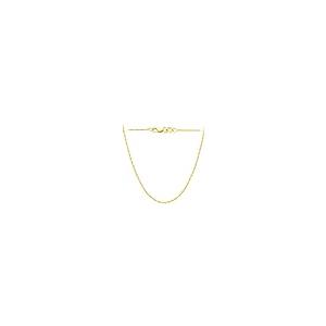 【並行輸入品】14K 10K イエローまたはホワイト ソリッドゴールド イタリア製 ダイヤモンドカット 1mm 1.2mm ロープチェーンネック_2