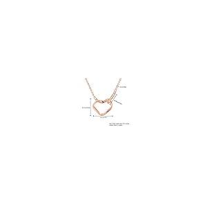 【並行輸入品】Hotwin 18k Gold Heart Necklace Rose Gold Plated Fashion Necklaceの画像