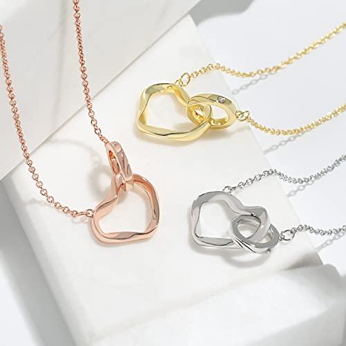【並行輸入品】Hotwin 18k Gold Heart Necklace Rose Gold Plated Fashion Necklaceの画像