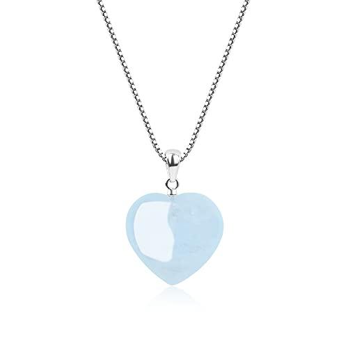 【並行輸入品】[コアイ]COAI アクアマリン ハート 3月誕生石ネックレス レディース COAI Love Heart Silver Chai_1