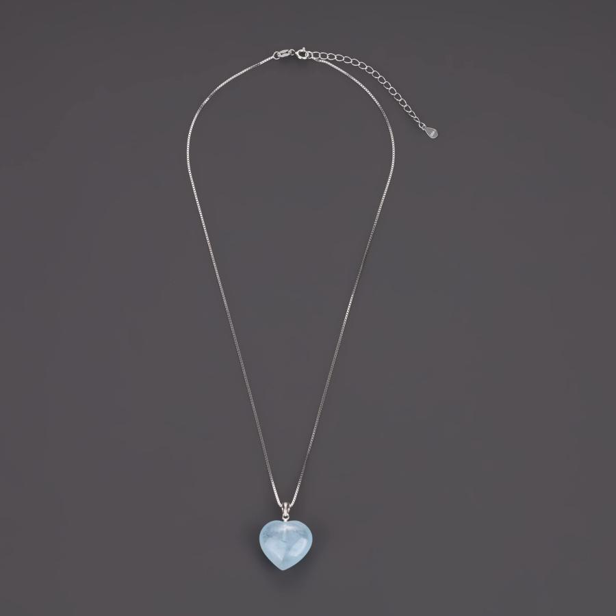 【並行輸入品】[コアイ]COAI アクアマリン ハート 3月誕生石ネックレス レディース COAI Love Heart Silver Chai_6