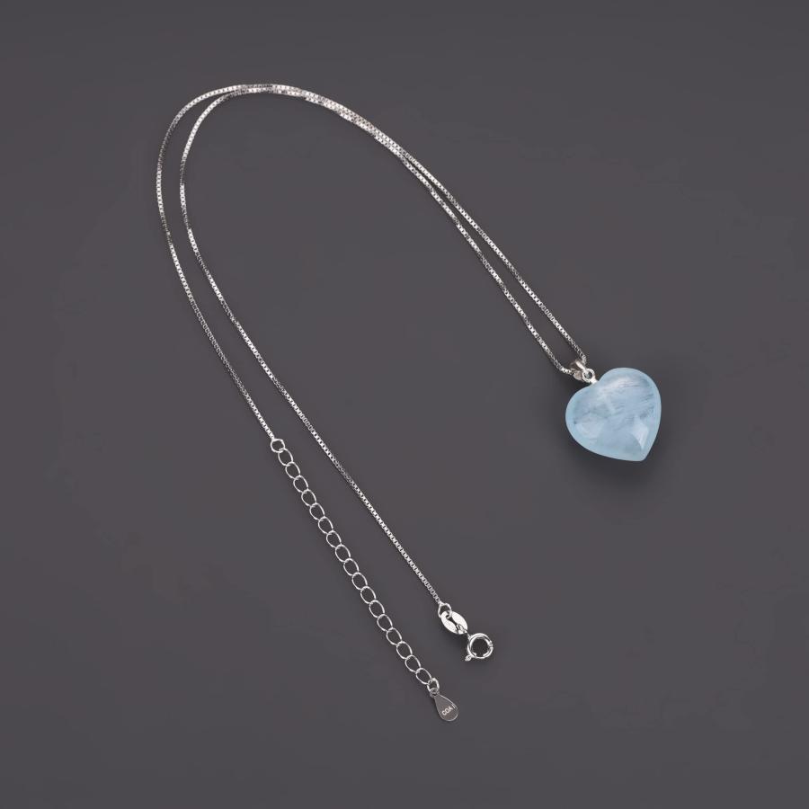 【並行輸入品】[コアイ]COAI アクアマリン ハート 3月誕生石ネックレス レディース COAI Love Heart Silver Chai_9