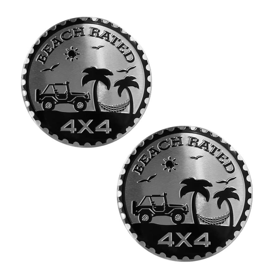 並行輸入品】MOOJOU バッジ グロービーチ定格 4x4 メタル自動車バッジ 