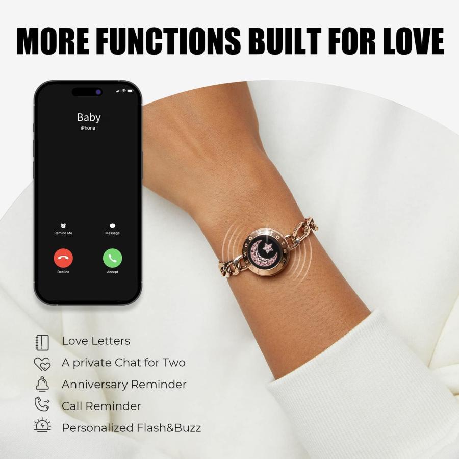 【並行輸入品】TOTWOO Touch Bracelets for Couples, Vibration & Light up for Lovの画像