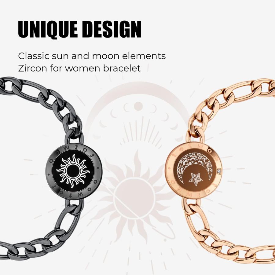 【並行輸入品】TOTWOO Touch Bracelets for Couples, Vibration & Light up for Lovの画像