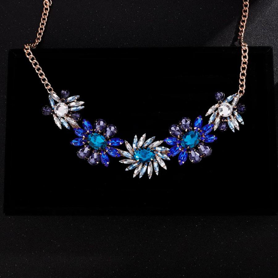 【並行輸入品】Denifery キラキラクリスタルラインストーンネックレス ティアドロップチョーカー ジェムストーンネックレス 花嫁ステートメン