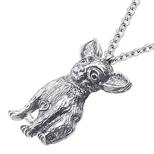 【並行輸入品】DALANE 合金 アンティーク ゴールド シルバー メッキ チワワ 犬 ネックレス ペンダント ペット ジュエリー チャーム ギの画像