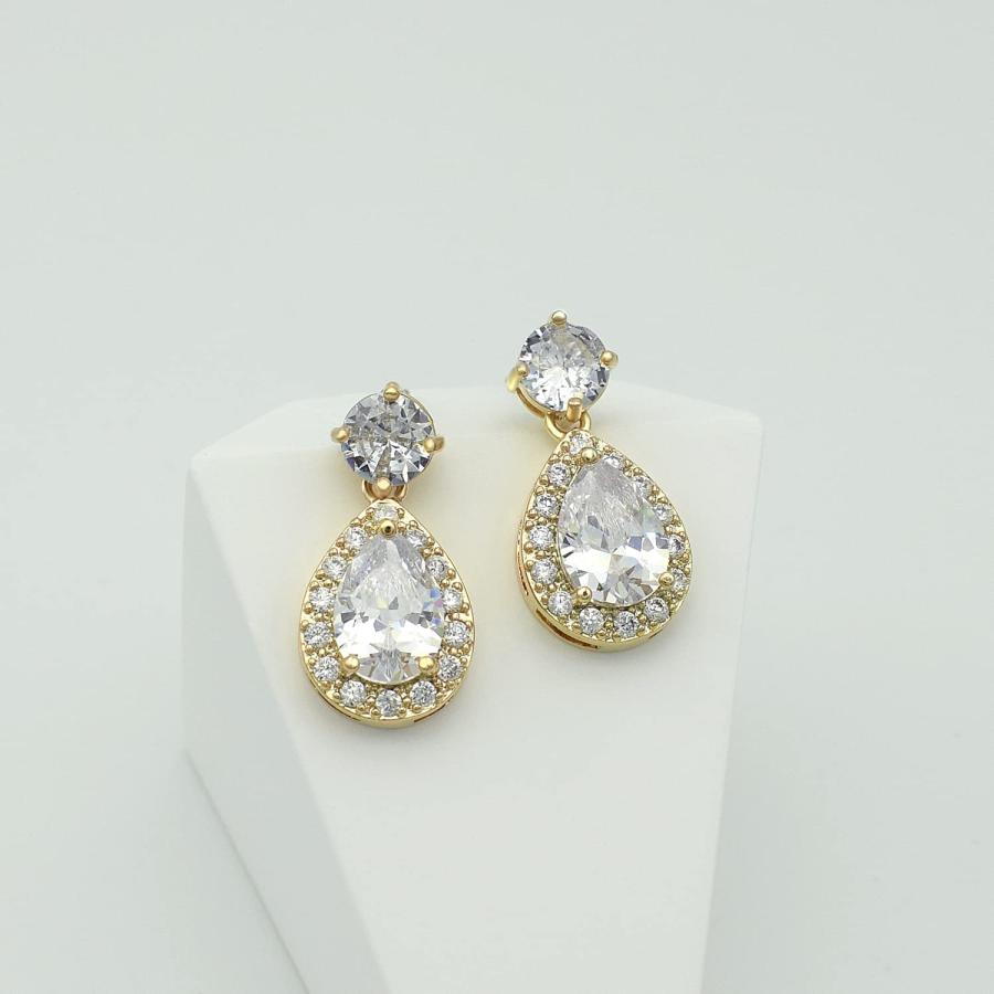 【並行輸入品】Vetieeimo キュービックジルコニア 花嫁介添人 ジュエリーセット 結婚式 プロム ブレスレット イヤリング ネックレスセッ_9