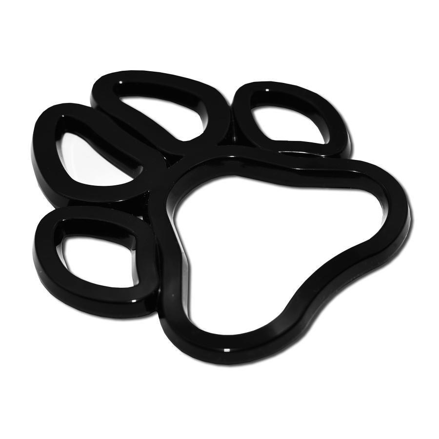 【並行輸入品】Automotive Grade Acrylic Black Glossy Paw Print Auto Emblemの画像