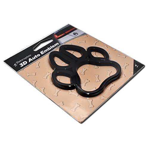 【並行輸入品】Automotive Grade Acrylic Black Glossy Paw Print Auto Emblemの画像