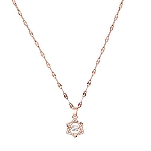 【並行輸入品】18K ゴールド 六角形 星 プレミアム キュービックジルコニア 誕生石 ネックレス 女性用 カスタマイズジュエリー， 金メッキ，_1