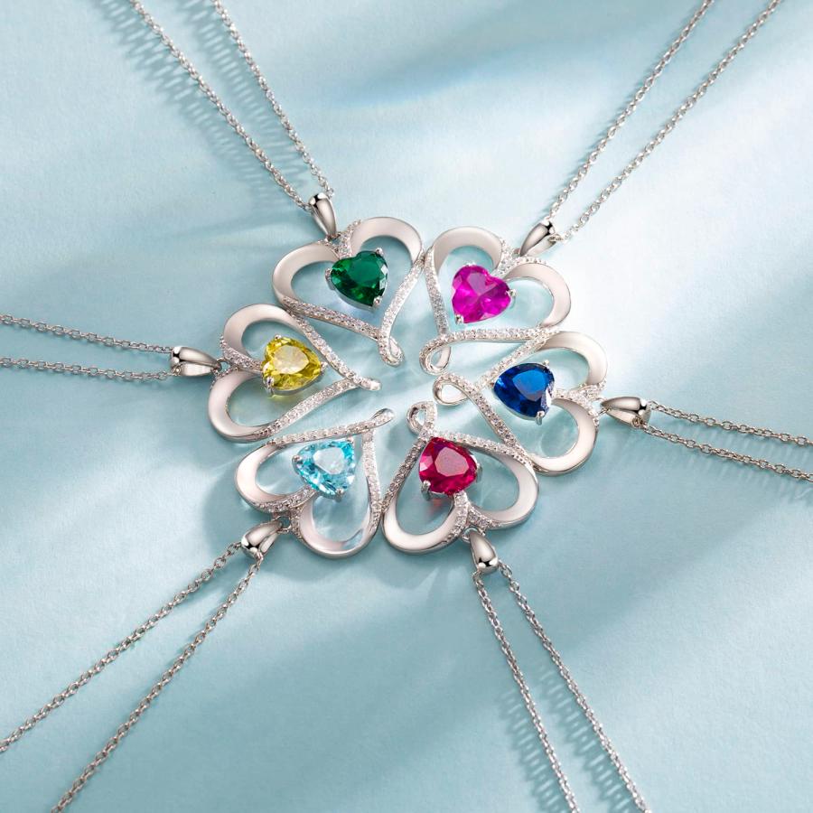 【並行輸入品】ESSIE ODILA ネックレス レディース スターリングシルバー 誕生石ネックレス ハートペンダントネックレス 誕生日 記念日_6