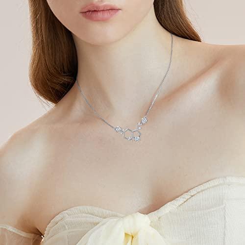 並行輸入品】Happiness Serotonin 分子ネックレス 女性用 925 
