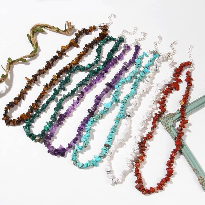 【並行輸入品】Fashion Bohemia Jewelry Natural Stone Chips Necklace Turquoise A