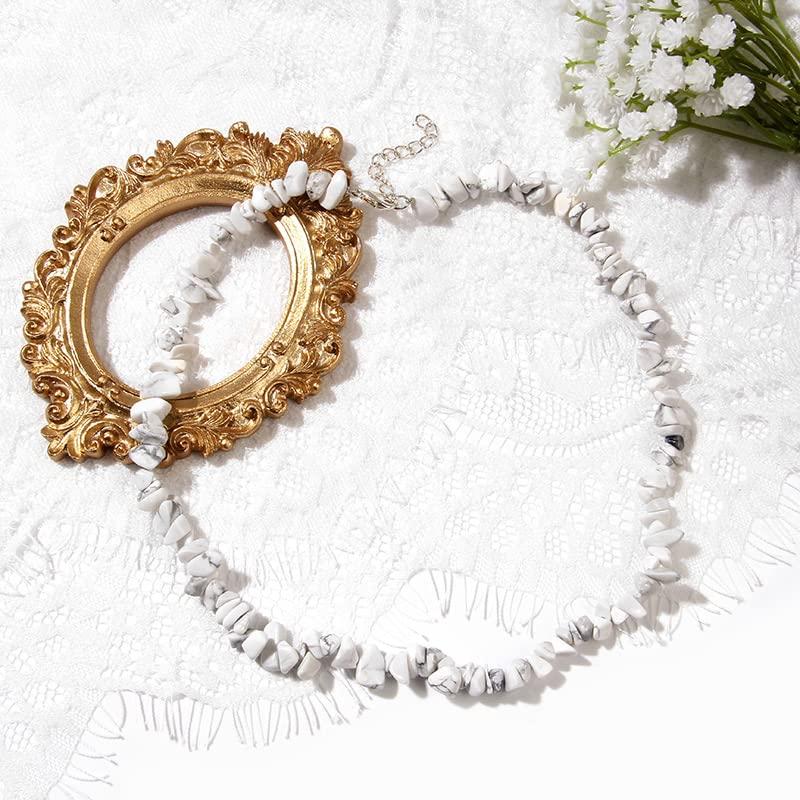 【並行輸入品】Fashion Bohemia Jewelry Natural Stone Chips Necklace Turquoise A