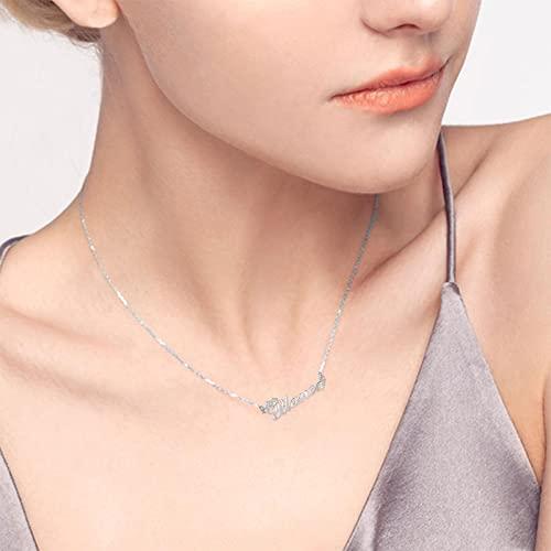 【並行輸入品】BETHZA ダイヤモンドネームネックレス クラウン925スターリングシルバー カスタムネームプレートペンダントネックレス ダイヤの画像