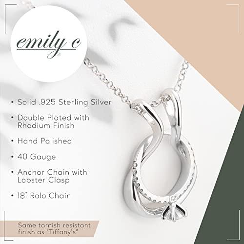【並行輸入品】Emily C オリジナル特許取得済みリングホルダーネックレス   ステンレススチールネックレスリングホルダー   レディース&メの画像
