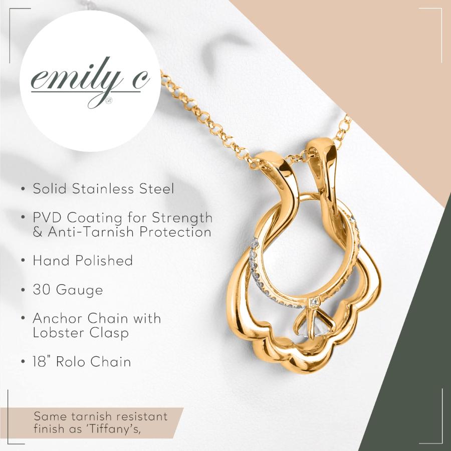 並行輸入品】Emily C オリジナル特許取得済みリングホルダーネックレス